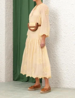 Acadian Embroidered Maxi Dress