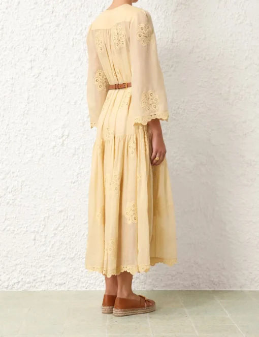 Acadian Embroidered Maxi Dress