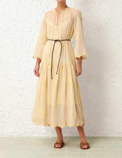 Acadian Embroidered Maxi Dress