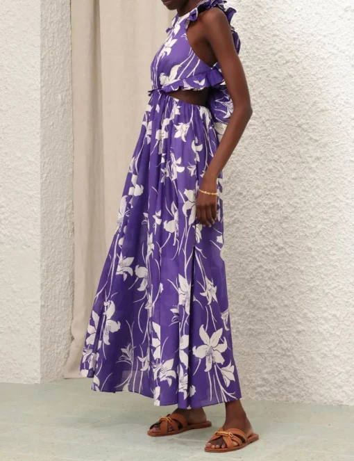 Acadian Ruffle Maxi Dress