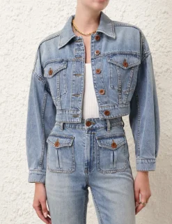 Alight Cropped Denim Jacket
