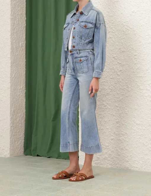 Alight Cropped Denim Jacket