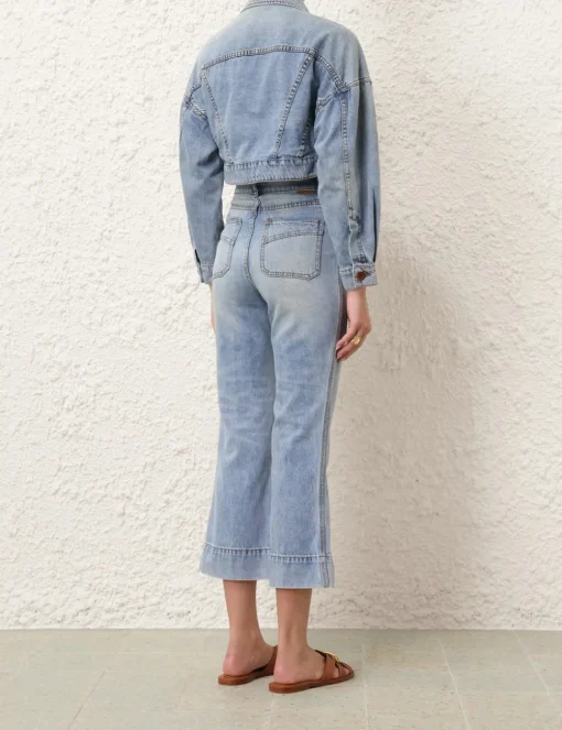 Alight Cropped Denim Jacket