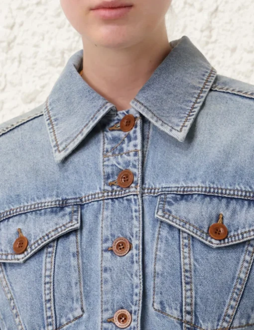 Alight Cropped Denim Jacket