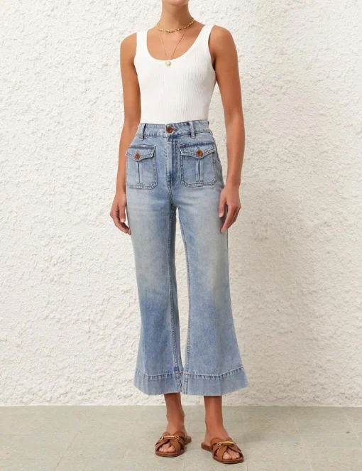 Alight Cropped Flare Jean