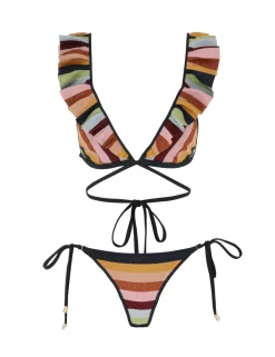 Alight Lurex Knit Wrap Bikini