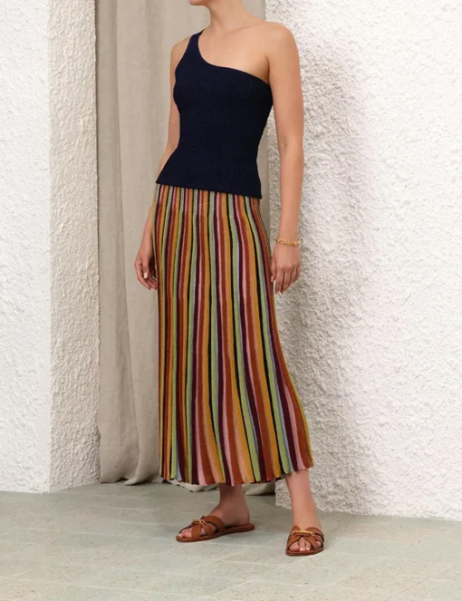 Alight Stripe Midi Skirt
