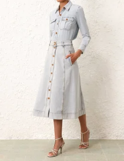 August A Line Denim Skirt