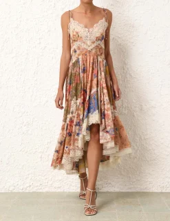 August Asymmetric Slip Dress