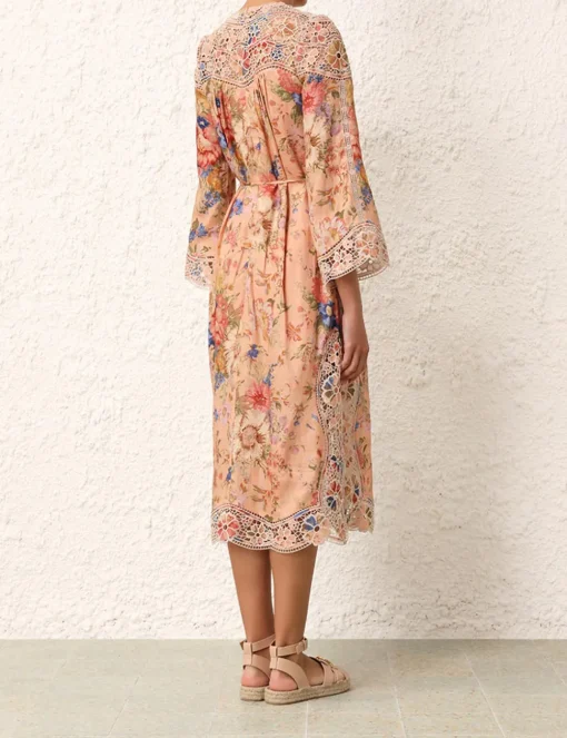 August Broderie Midi Dress