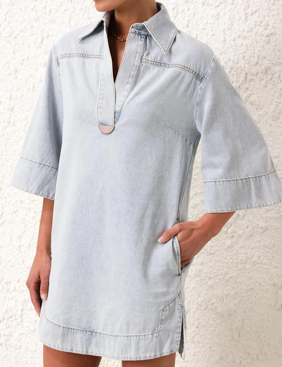 August Denim Tunic Dress