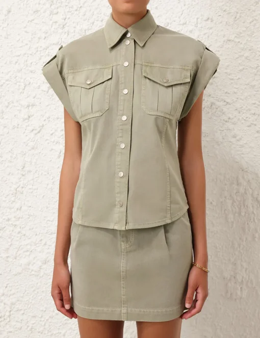 August Denim Utility Shirt