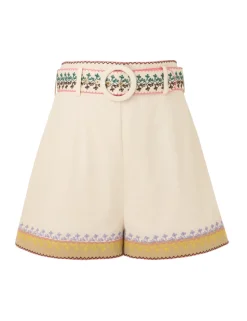 August Embroidered Short