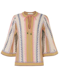 August Embroidered Top