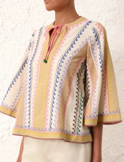 August Embroidered Top