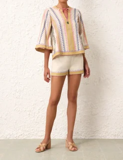 August Embroidered Top