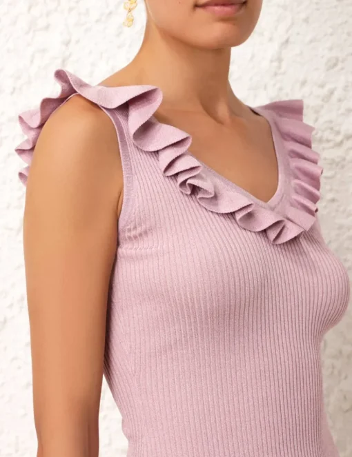 August Frill V-Neck Top