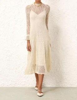 August Lace Knit Dress