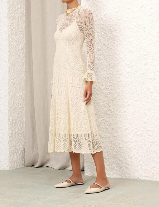 August Lace Knit Dress