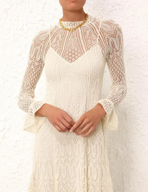 August Lace Knit Dress
