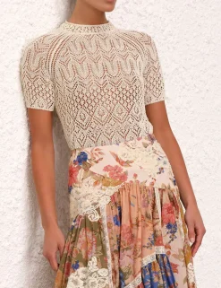 August Lace Knit Tee