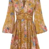 August Plunge Mini Dress