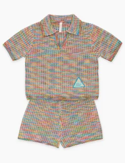 August Textured Knit Polo