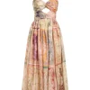 August Tie Front Midi Dress