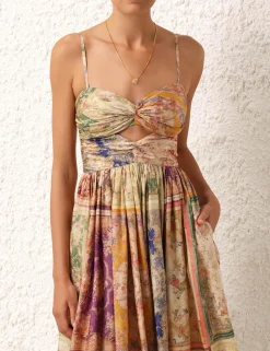 August Tie Front Midi Dress