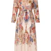 August Tie Waist Midi Dress