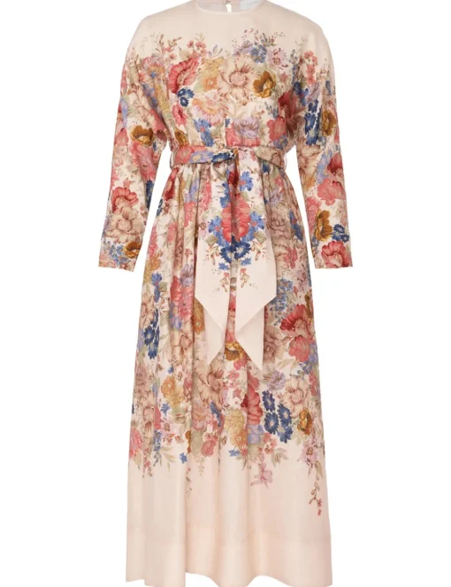 August Tie Waist Midi Dress
