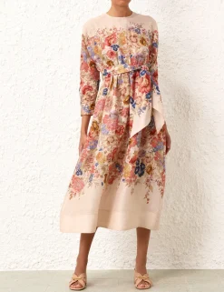August Tie Waist Midi Dress