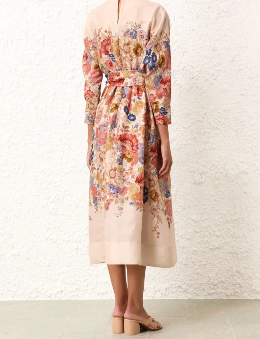 August Tie Waist Midi Dress