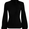Blouson Tie-Neck Sweater