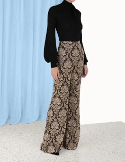 Blouson Tie-Neck Sweater