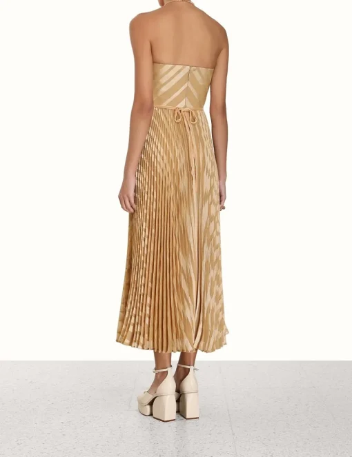Burnout Pleated Dress
