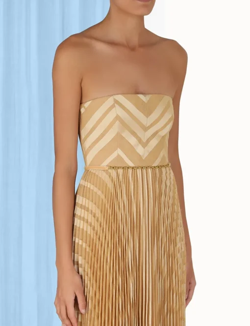 Burnout Pleated Dress