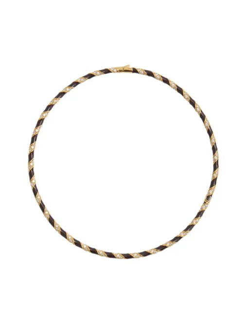 Candy Stripe Pave Choker
