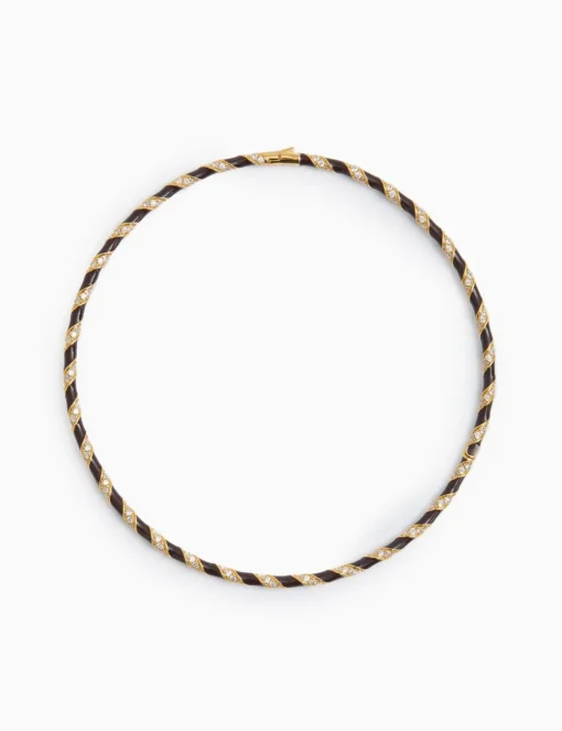 Candy Stripe Pave Choker