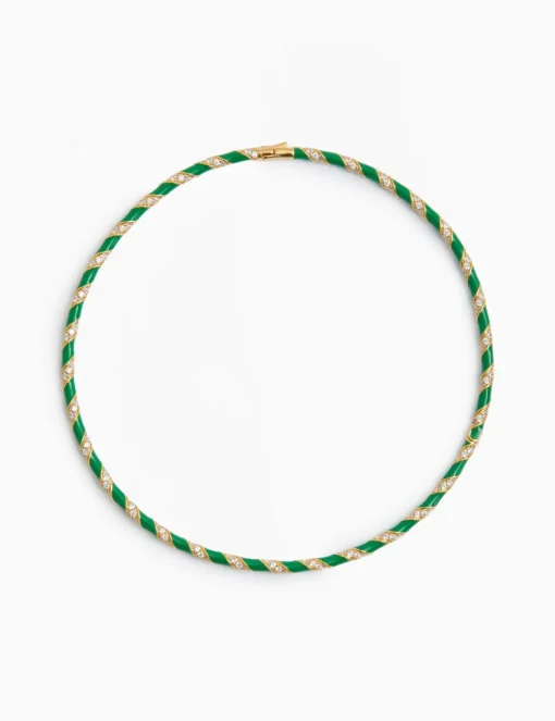 Candy Stripe Pave Choker