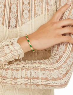 Candy Stripe Pave Cuff