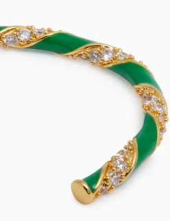 Candy Stripe Pave Cuff