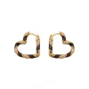 Candy Stripe Pave Heart Hoops