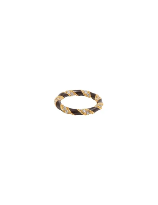 Candy Stripe Pave Ring