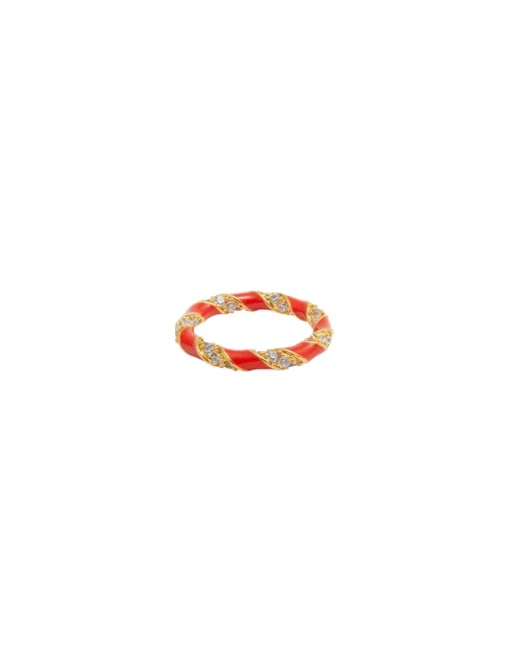 Candy Stripe Pave Ring