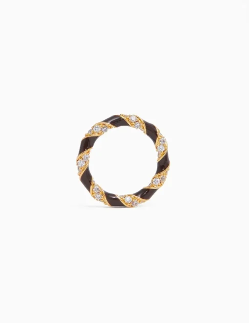 Candy Stripe Pave Ring