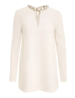 Chain Embellished Tunic Top