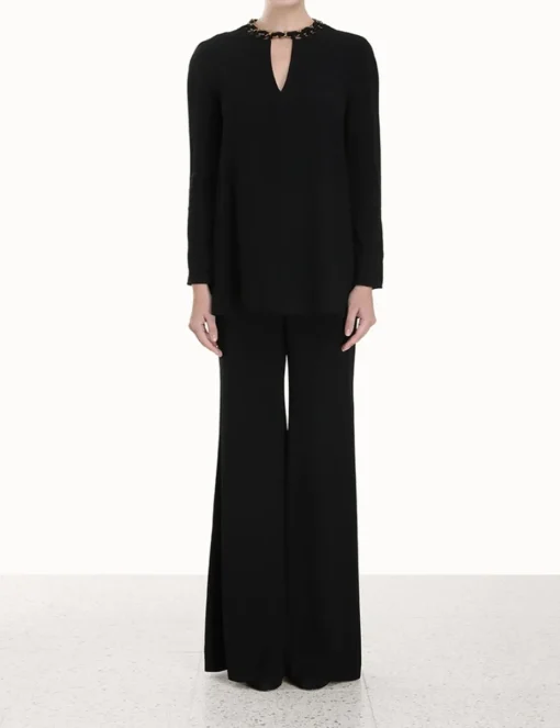 Chain Embellished Tunic Top