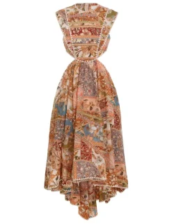 Chintz Asymmetric Dress