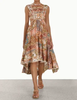 Chintz Asymmetric Dress
